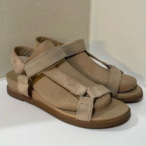 Joie Adjustable Strap Suede Wedge Sandals Size 9